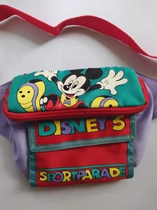Disney Mickey Mouse 1990s sport kid's adult fanny pack hip bag color block - Picture 1 of 8