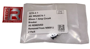 7274-2-1 Klixon 1 Amp Circuit Breaker As Removed Condition - Bild 1 von 3