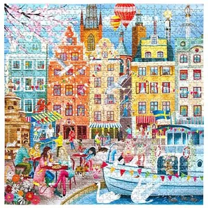 eeBoo Stockholm Travel & Monuments Square Puzzle 1000 Pieces - Picture 1 of 5