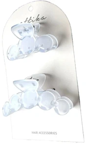 ETTIKA Opaque Hair Claw Set Of 2 New With Tags MSRP $40 - Picture 1 of 8