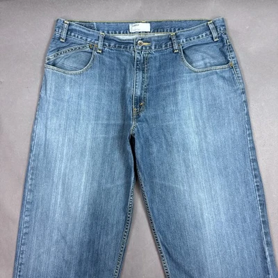 Pantalones de mezclilla vintage Levis Silvertab para hombre 38x32 azules holgados anchos Y2K descoloridos Foto 1 de 4