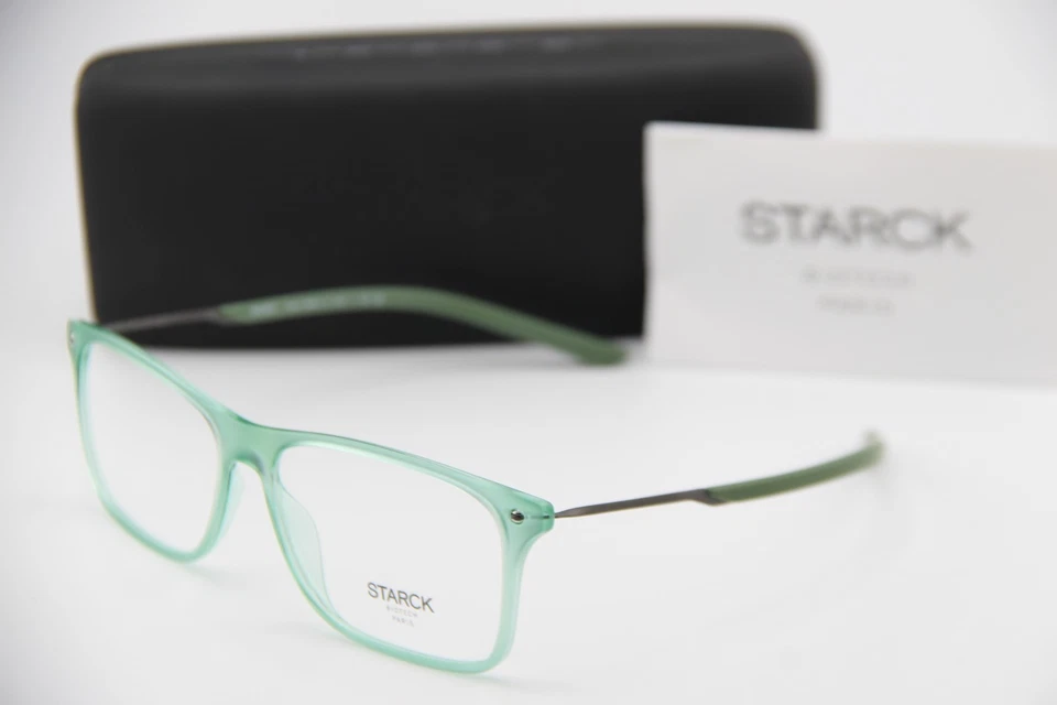 NUEVAS GAFAS STARCK EYES SH 3062M 0001 VERDE METAL AUTÉNTICO MONTURAS 56-15 Foto 1 de 4