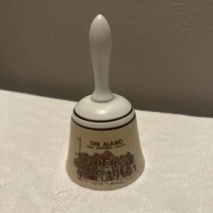 Vintage The Alamo San Antonio, Texas Souvenir Ceramic Hand Bell - Made In Japan - Picture 1 of 3