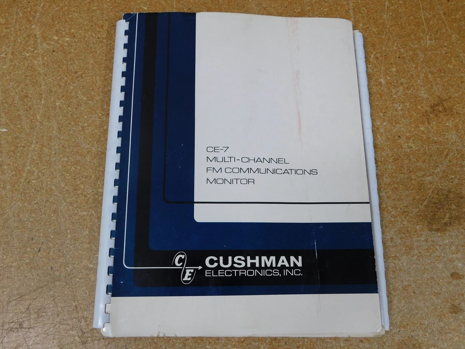 Cushman Electronics CE-7 Multi-Channel FM Communications Monitor User Manual - Image 1 of 1