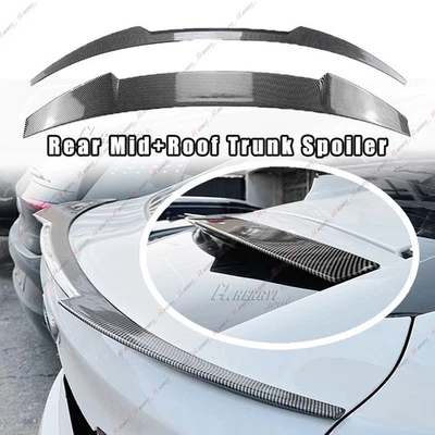 Alerón de maletero estilo Carbon Look M4 + alerón de techo para BMW F16 X6 2015-2019 Foto 1 de 4