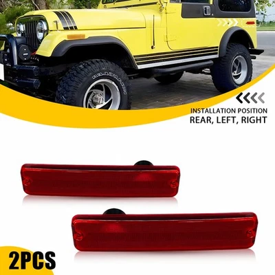 Carcasa de luz marcadora lateral guardabarros trasero L&R para Jeep CJ5/CJ6/CJ7/CJ8 J10 J20 EXC Foto 1 de 4
