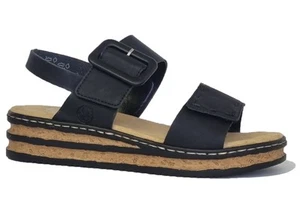 Sandalias de verano Rieker con hebilla de cuña baja para mujer con tiras talla 3 4 5 6 7 8 - Imagen 1 de 1