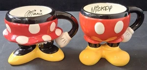 Disney Mickey and Minnie Mouse Figural Novelty Mug Set Ceramic - #1008 - Picture 1 of 5