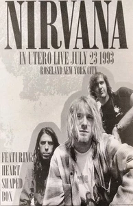 1993 Nirvana In Utero Concert Poster 11X17 Reproduction Print Heart Shaped Box - Picture 1 of 1