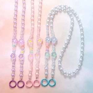Universal Flower Phone Strap Cute Flower Bead Phone Anti Loss Lanyard Phone - Photo 1 sur 27