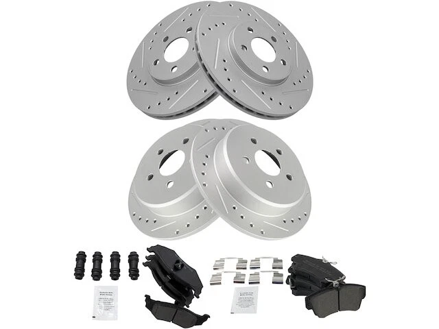 Front and Rear Brake Pad and Rotor Kit For 2001-2010 Chrysler PT Cruiser JW858TY - Изображение 1 из 1