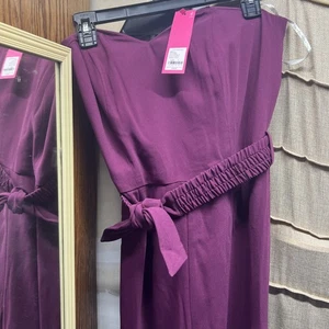 Lilly Pulitzer Rosalie Strapless Jumpsuit Amarena Cherry Purple Size 4 NWT $238 - Picture 1 of 6