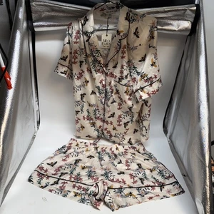 Kilo Brava Pajama Top And Short Set Size XXL Bee/Flower Pattern - Foto 1 di 10