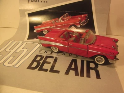 FRANKLIN MINT 1/43 DIECAST "1957 CHEVROLET BEL AIR CONV.", CLASSIC '50s SERIES - Image 1 of 4