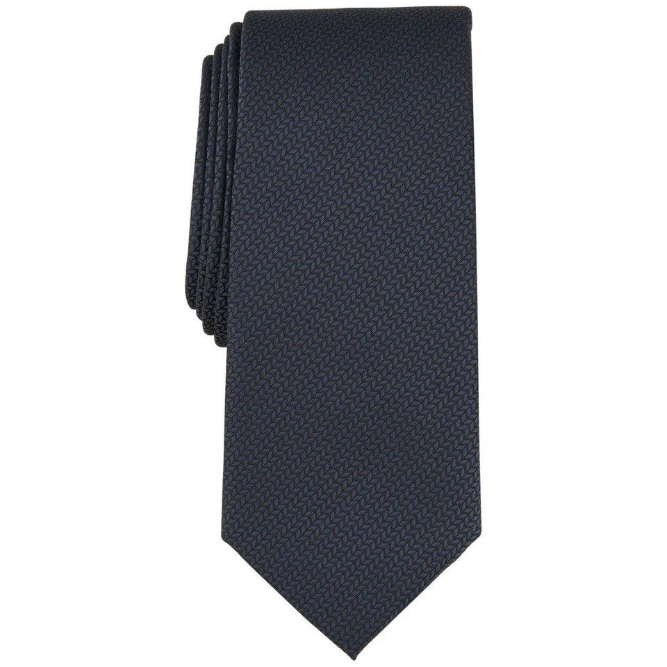 Alfani Men's Julian Textured Solid Tie Formal Necktie Slim 2 3/4" Black