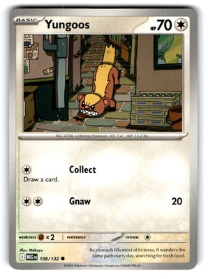2025 Pokemon Yungoos #109/132 - Image 1 of 2