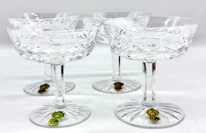 4er SET ÄLTERE WATERFORD KRISTALL LISMORE GROSSE SHERBET GLÄSER, ORIG ETIKETTEN, NOS - Bild 1 von 18