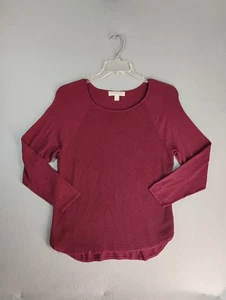 Michael Kors Damen Pullover Medium weinrot Langarm Rundhals Strickpullover - Bild 1 von 9