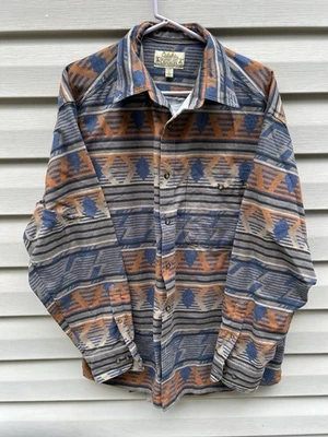 Vtg Cabelas Shirt Men's XL Deerskin Soft Chamois Southwestern Flannel 90's - Image 1 of 4