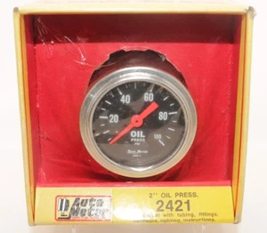 AUTO METER 2" OIL PRESSURE 0-100 #2421 NEW OLD STOCK - Foto 1 di 2