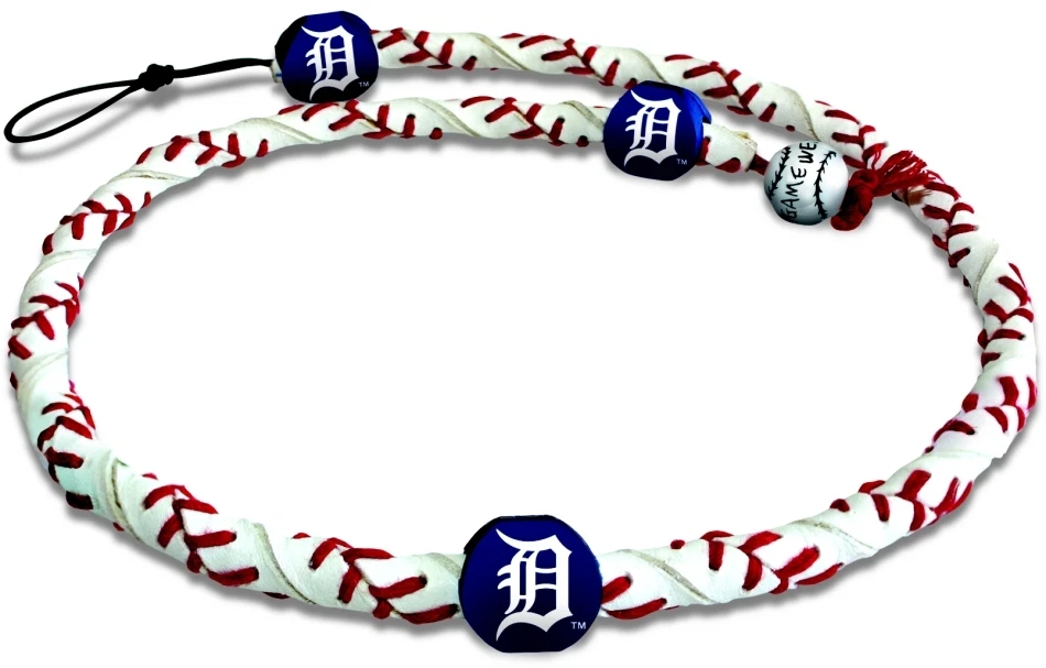 Detroit Tigers Leather Necklace Frozen Rope - Image 1 of 1