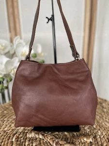 Owen Barry genuine leather brown bag handbag - Picture 1 of 11