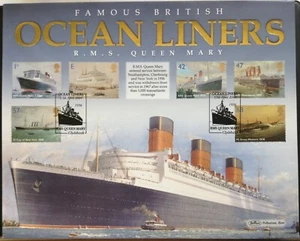 Benham Large 2004 Ocean Liners Set sulla copertina del primo giorno, Queen Mary Clydebank SHS - Foto 1 di 2