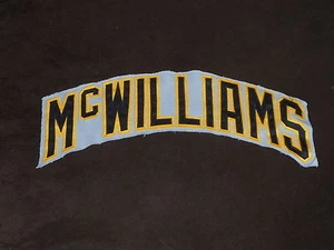 1980er LARRY McWILLIAMS PIRATEN IM SPIEL GETRAGENES GEBRAUCHTES NAMENSSCHILD AUS TRIKOT. - Bild 1 von 1