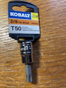 New Kobalt 0338208 T50 Torx Driver Socket 3/8" Drive