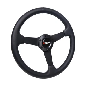 14'' 350mm Flat Corn Steering Wheel Drifting Flat Dish Racing Steering Wheel BK - Picture 1 of 9