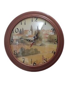 orologio da parete in legno colore Rame 32x32 Cm