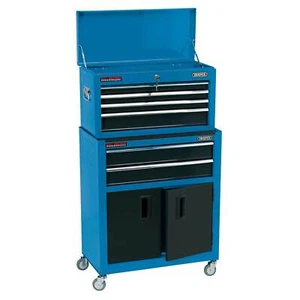 Draper 6 Drawer Roller Cabinet and Tool Chest Combination Blue - Picture 1 of 4