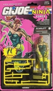GI Joe Ninja Force Scarlett Action Figure #4 Hasbro 1992 Plastic Sword Weapons - Picture 1 of 2