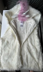 Spirit Halloween Adult Unicorn Costume-Hooded Lined Vest-Pockets-Preowned - Picture 1 of 7