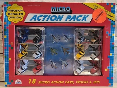 VTG FunRise 10060 Micro Action Pack Vehicles & Jets (Pack of 18) Micro Machines - Image 1 of 4