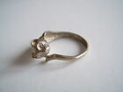 Old Vintage Cats Ring From Unbekanntem Metal Nickel? 3,1 G/Gr.54