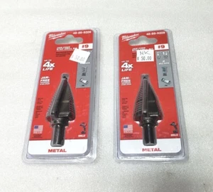 3 Pcs. Milwaukee 48-89-9209 #9 Step Drill Bit 7/8" ~ 1-1/8" Jam-Free & 4x Life - Picture 1 of 6