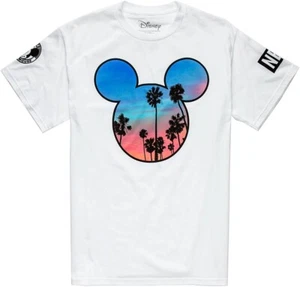 Neff Youth Palms Mickey Mouse Prime T-Shirt Casual Tee White Size Small New - Picture 1 of 1