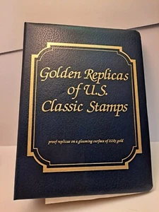 Postal Commemorative Society Golden Replicas of US Classic Stamps Album ONLY  - Picture 1 of 12
