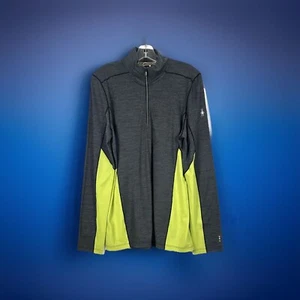 Smartwool Merino Sport Long Sleeve 150 Gray 1/4 Zip Shirt Pullover Men's SMALL  - Picture 1 of 15