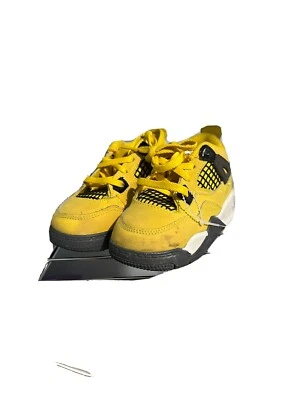 Nike Air Jordan 4 Retro Lightning (TD) Sz 7C 2021 BQ7670-700 No Box Authentic - Image 1 of 4