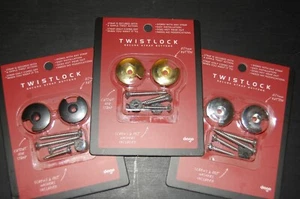 Diago Twistlock Gitarrengurtschlösser. Schwarz, Chrom & Gold. Low Profile. - Bild 1 von 4