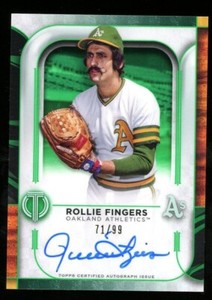 Rollie Fingers -2022 Topps Tribute PURPLE On Card AUTO- SP SN #08/50 + TA-RF