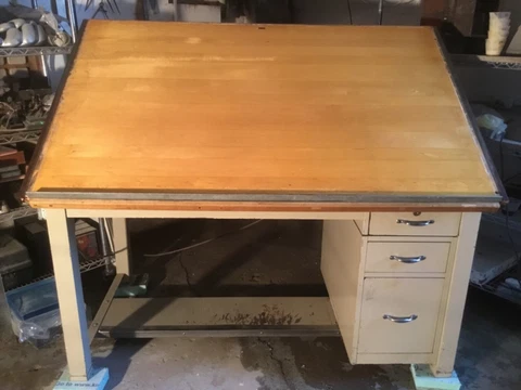 Antique Hamilton drafting table easel industrial desk vintage Cover