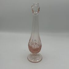 FSV01 - Vintage Fenton Pink Bud Vase Embossed With Strawberries Design at Base