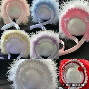 Traditional Hand Knitted Baby Bonnets/Hat - Newborn -24mths - Various Colours - Picture 1 of 22