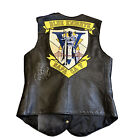 Blue Knights Law Enforcement Motorcycle Club Harley Davidson Leather Vest Small