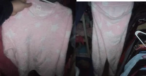 small 4-6 secret treasures vintage pink cozy cute hearts fuzz fleece pajamas NEW - Picture 1 of 4