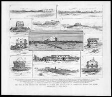 1885 Antique Print - AFRICA  Sudan War Defences Suakim Mahdi Forts  (36)
