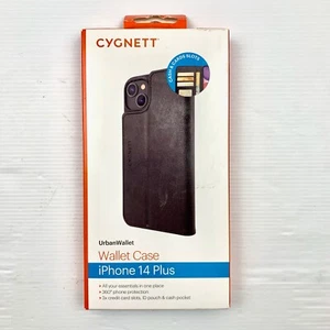 Cygnett Leather Wallet Case for iPhone 14 Plus UrbaneWallet CY4227URBWT Open Box - Picture 1 of 10